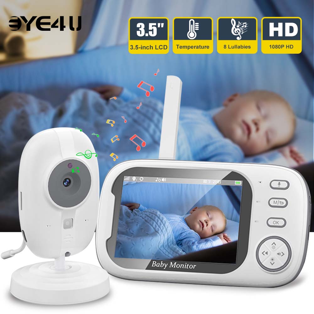 Audio Music To Video - 3.5'' Video Baby Monitor 2.4G Mother