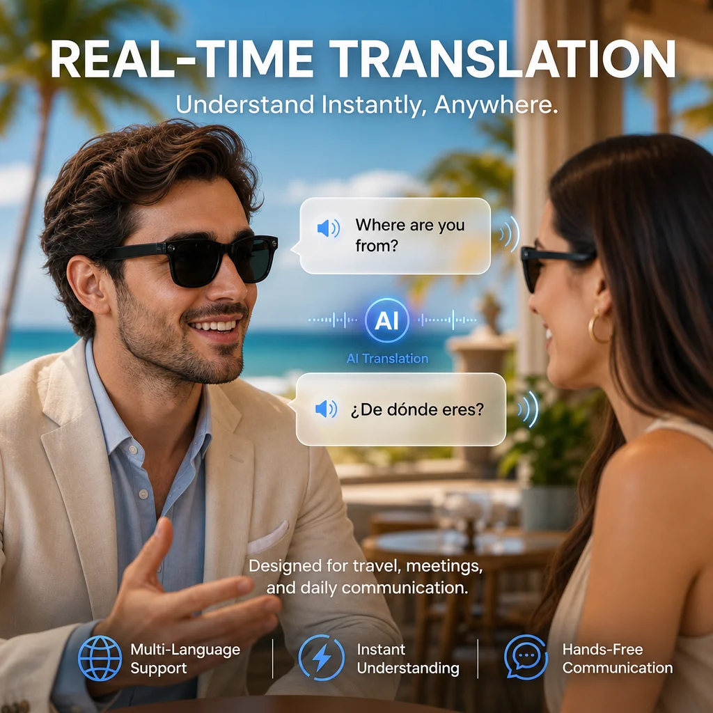 2026 New AI camera glasses 8MP - Audio Music To Video recension och pris