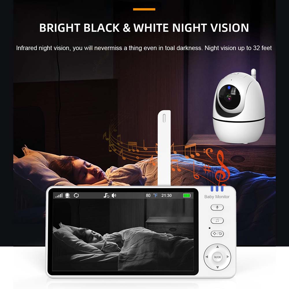 5 Inch Video Baby Monitor Indo - Audio Music To Video recension och pris