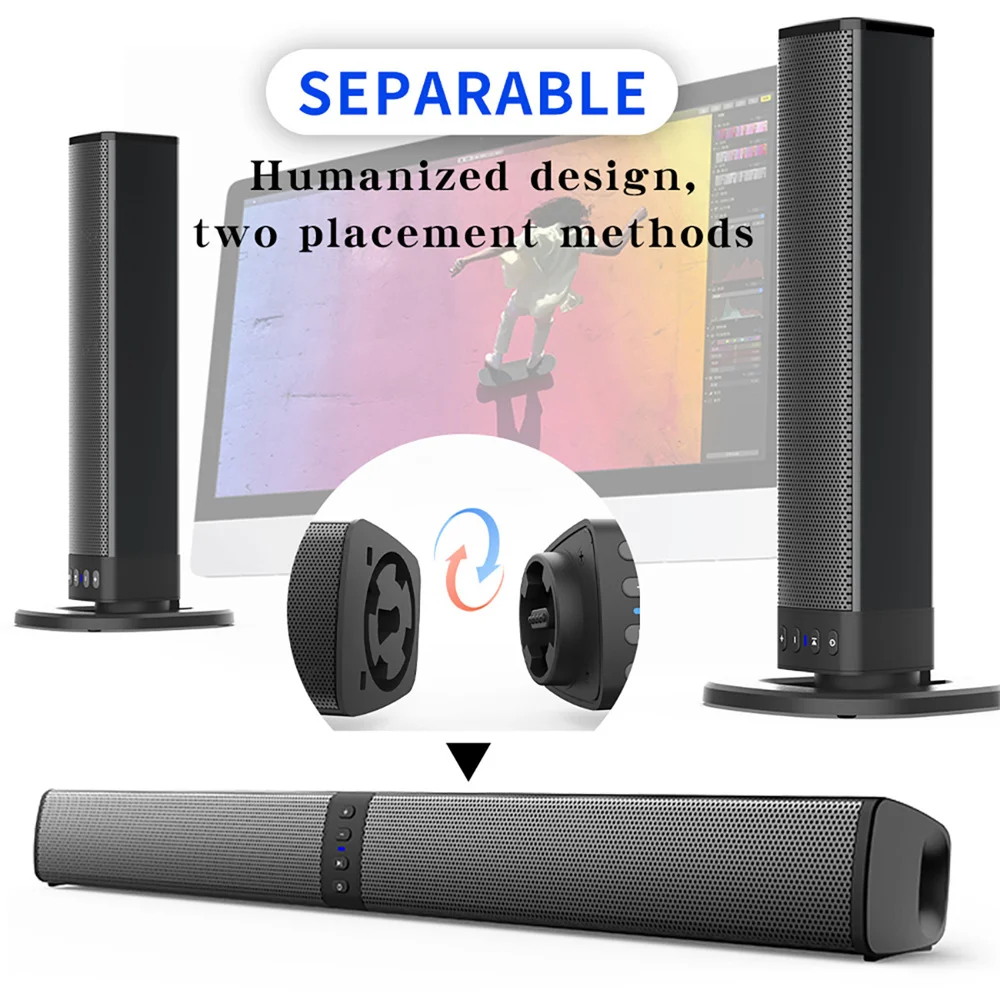 Wireless Bluetooth TV Sound Ba - Audio Music Center recension och pris