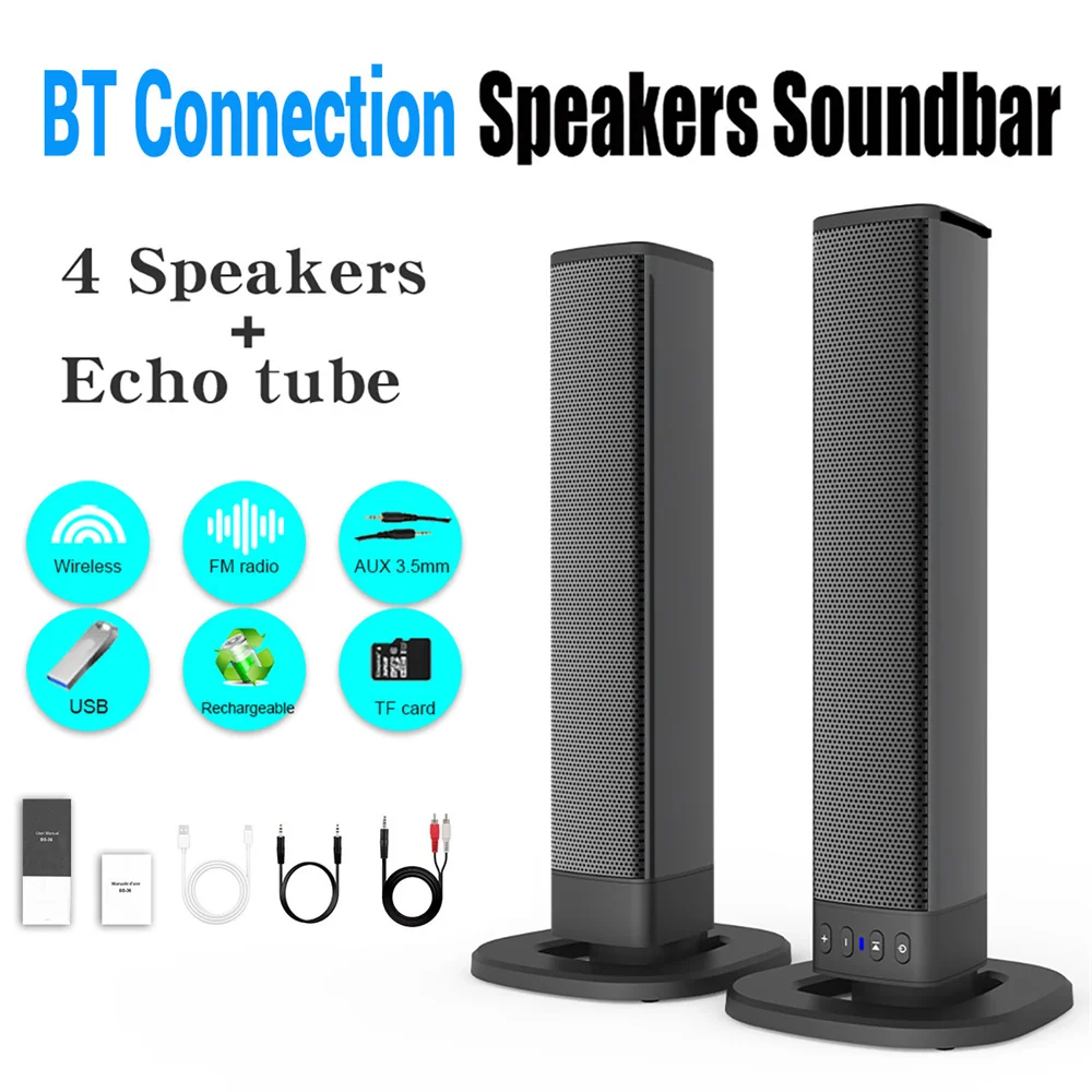Wireless Bluetooth TV Sound Ba - Audio Music Center recension och pris