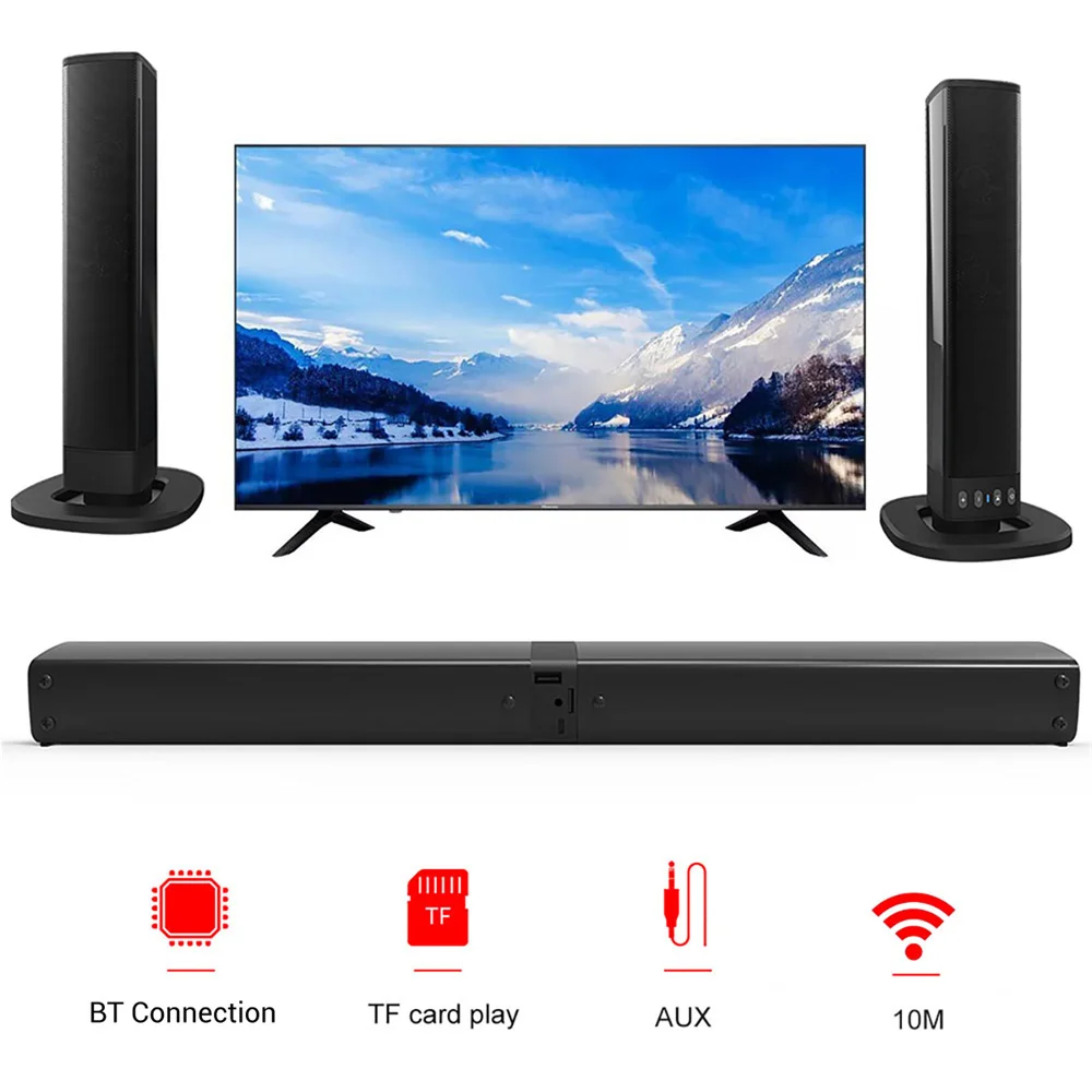 Wireless Bluetooth TV Sound Ba - Audio Music Center recension och pris
