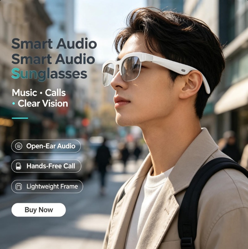 Open‑Ear Smart Audio Sunglasse - Audio Music To Video recension och pris