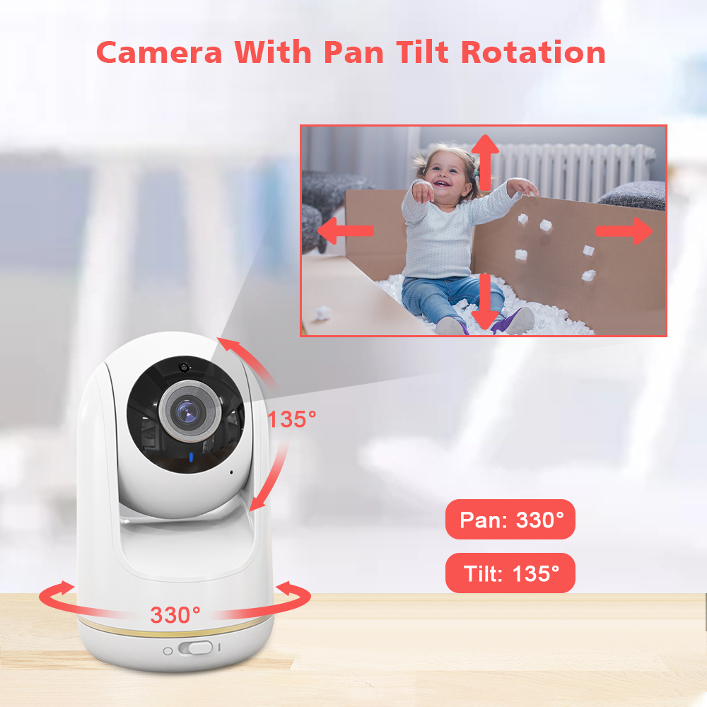 VB803 Baby Monitor 5 Inch 720P - Audio Music To Video recension och pris