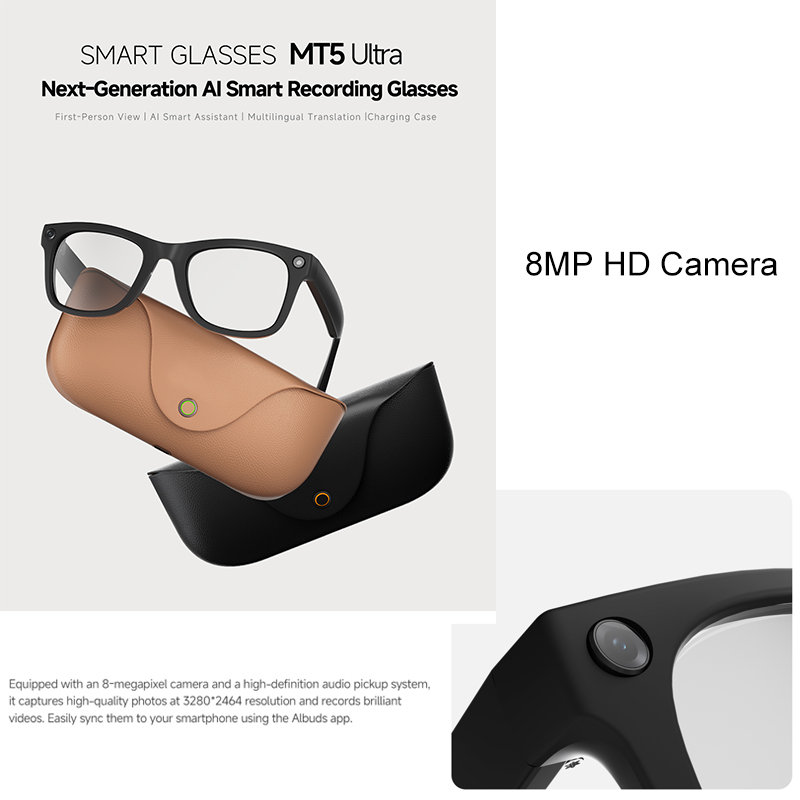 2026 AI smart Glasses HD 800W  - Audio Music To Video recension och pris