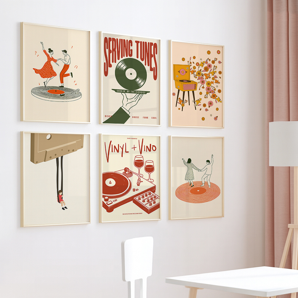 1pc Vintage Music Canvas Poste - Audio Music Live recension och pris