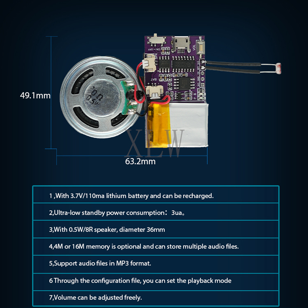 MP3 Music Sound Module, 4MB/16 - Audio Music App recension och pris