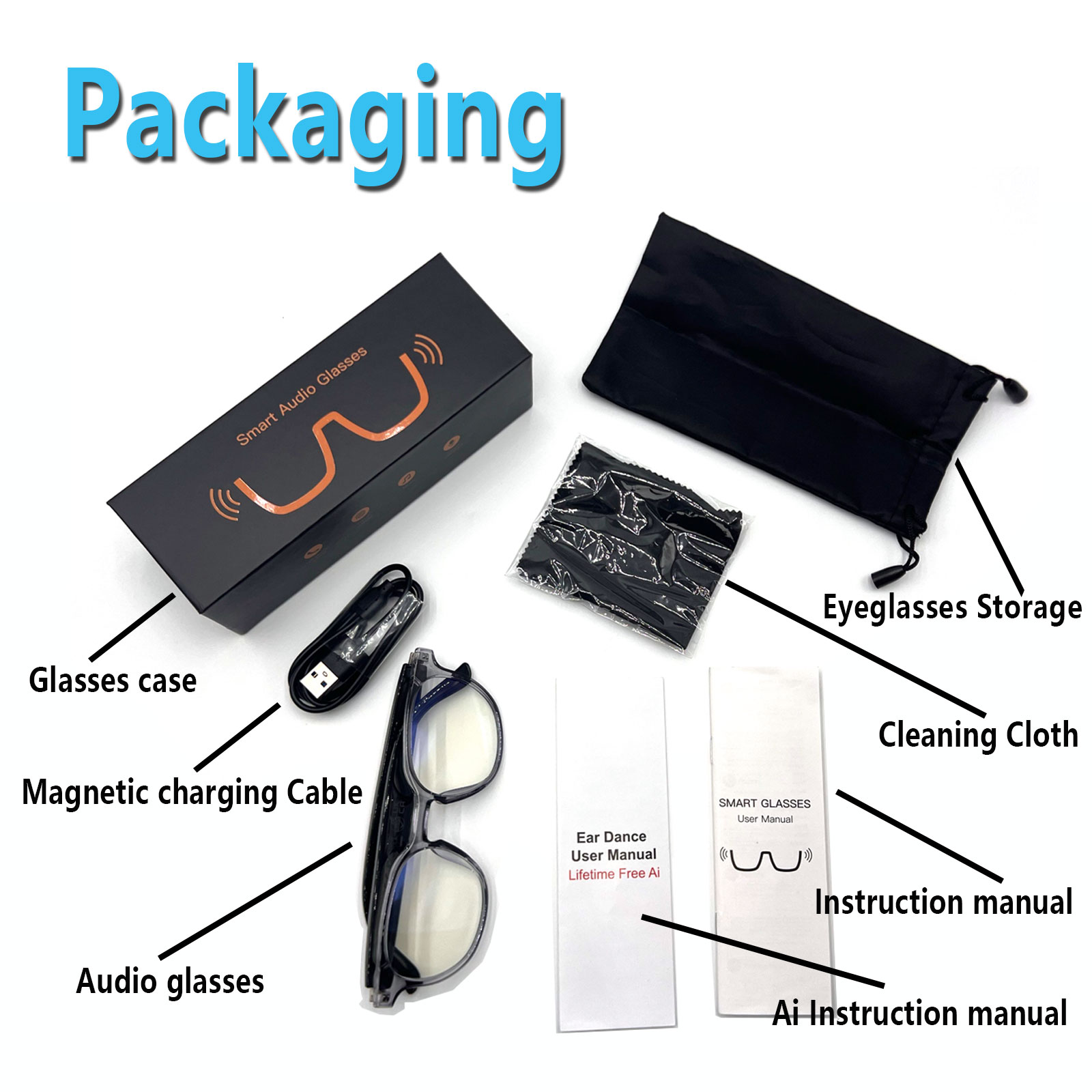 Smart Audio Glasses, Real-Time - Audio Music App recension och pris