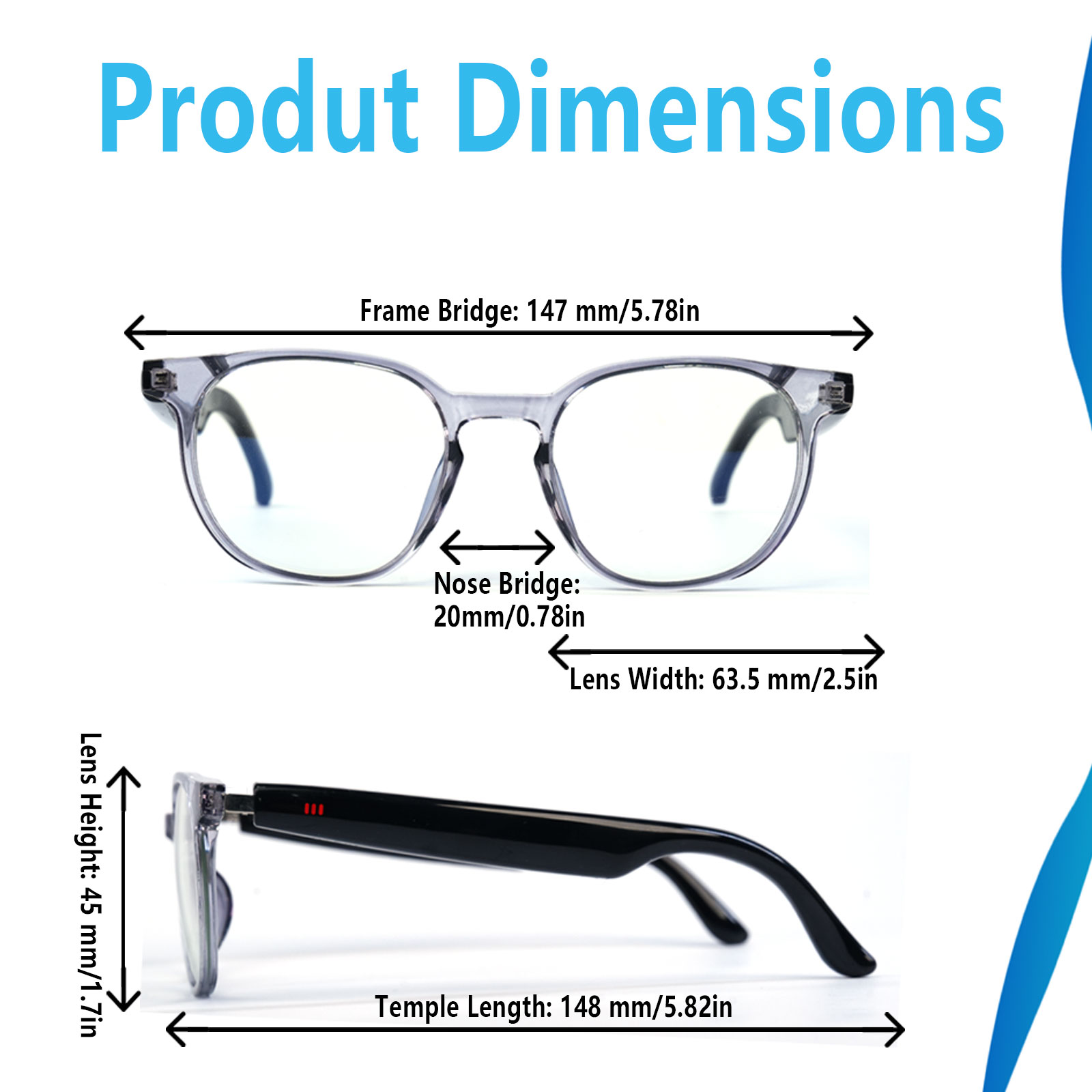 Smart Audio Glasses, Real-Time - Audio Music App recension och pris