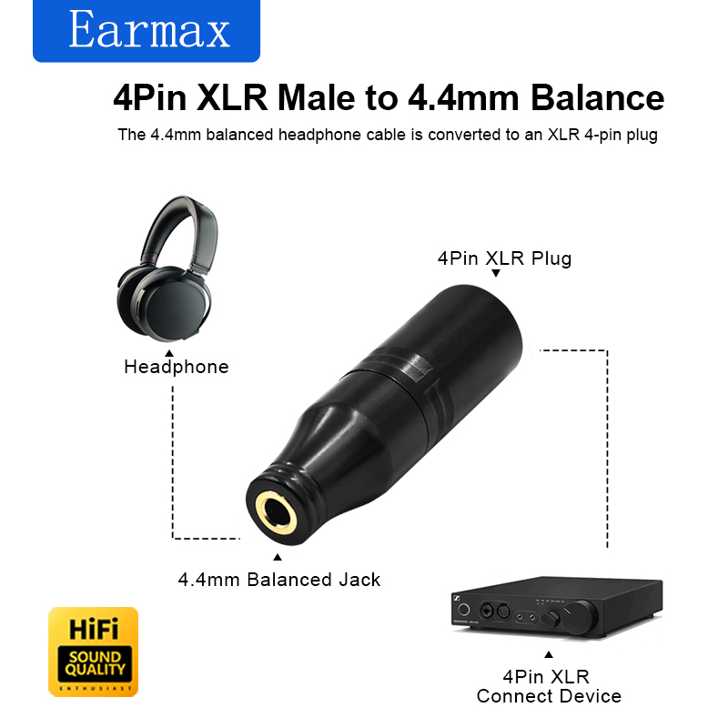 Xlr-4 Male to 4.4mm Female Ada - Audio Music App recension och pris