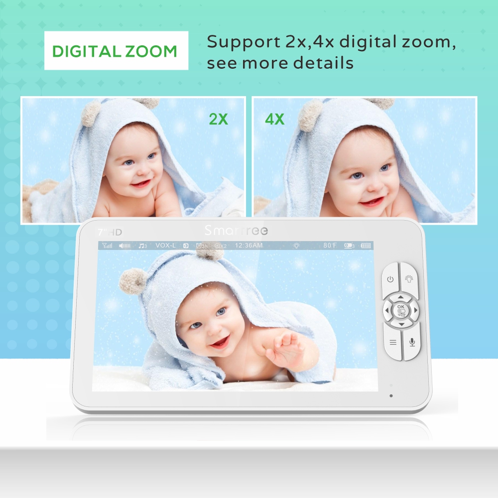 7.0 Inch HD Video Baby Monitor - Audio Hd Music recension och pris