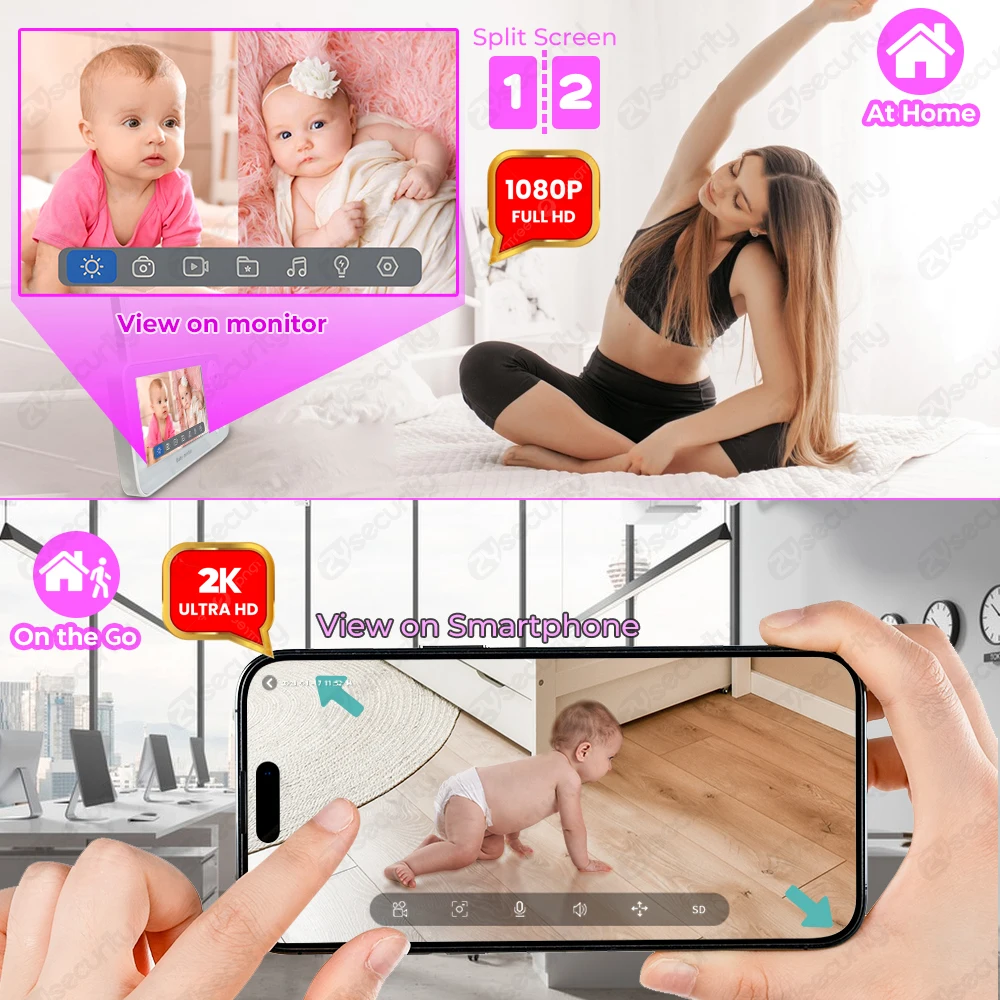 WiFi Baby Monitor with Two Cam - Audio Music Google recension och pris