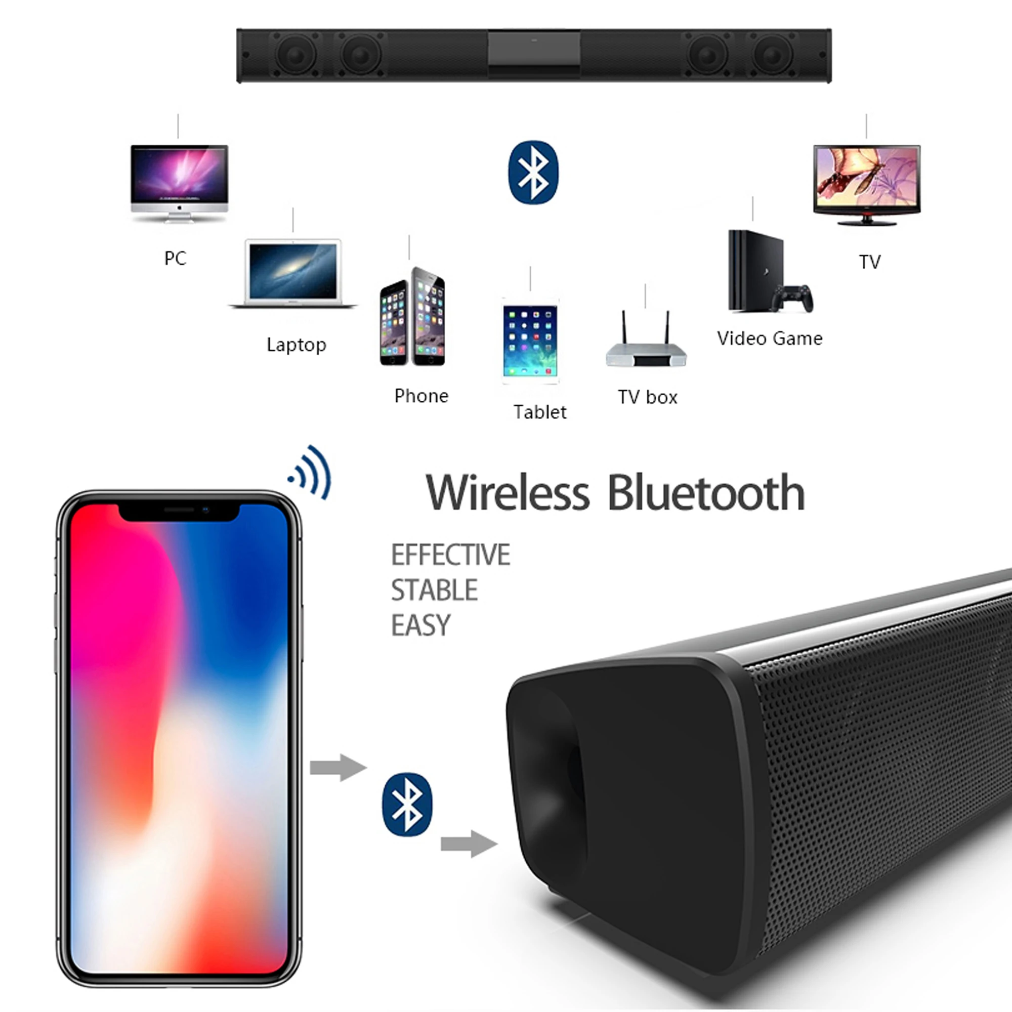 40W High Power Soundbar for TV - Audio Music Center recension och pris