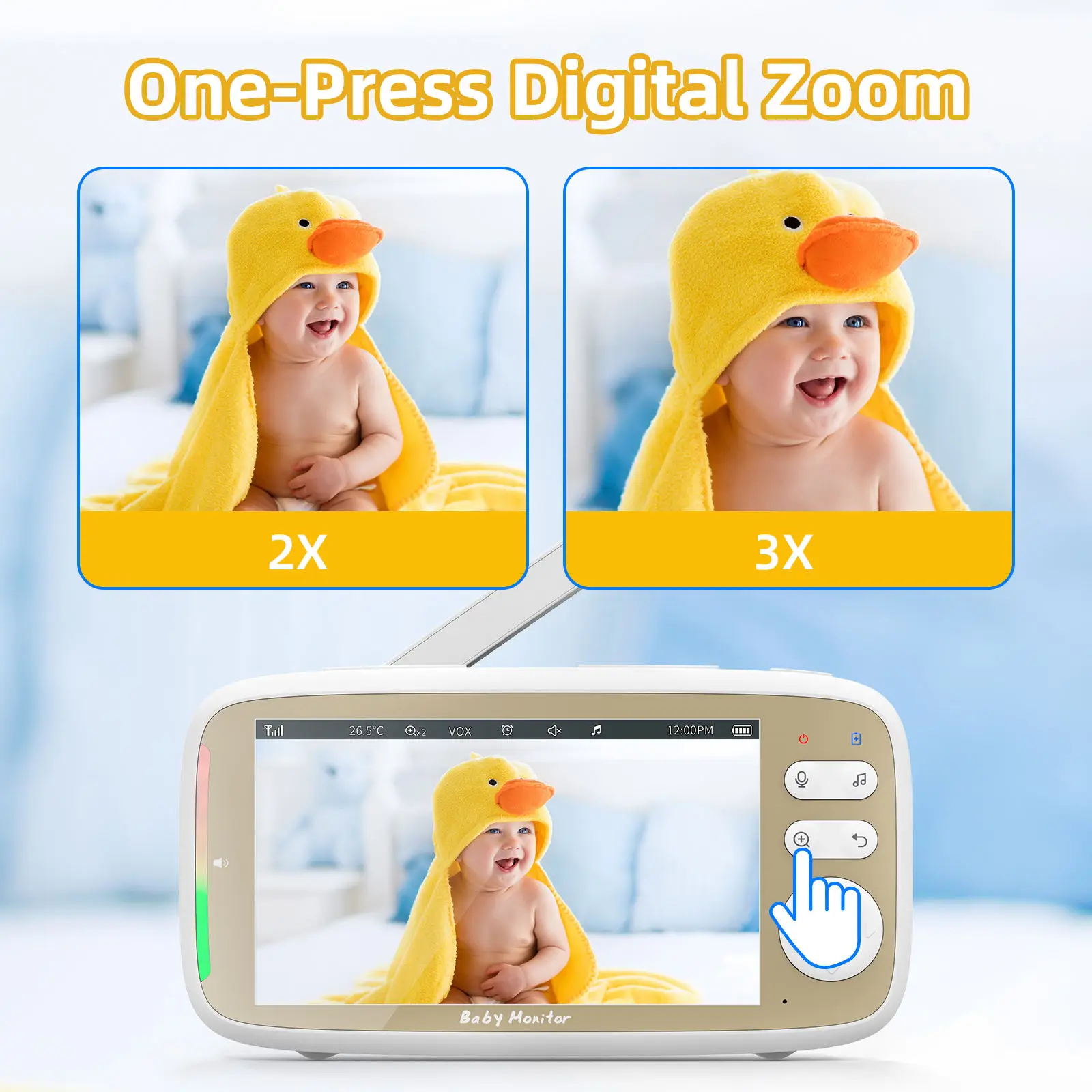 5 Inch Baby Monitor 3X Zoom PT - Audio Hd Music recension och pris