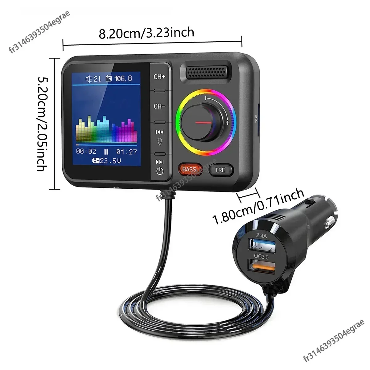 Wireless FM Transmitter with B - Audio Music App recension och pris