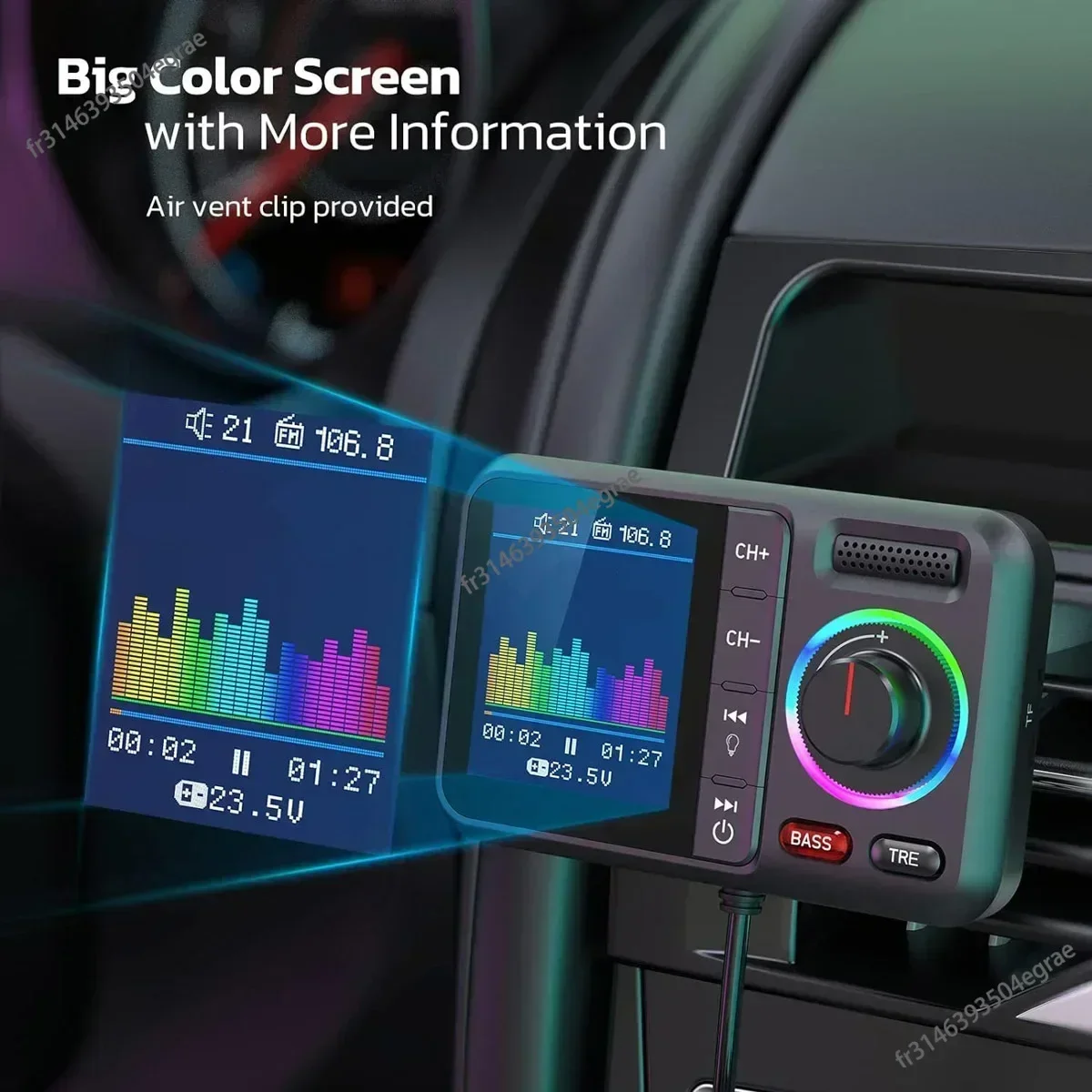 Wireless FM Transmitter with B - Audio Music App recension och pris